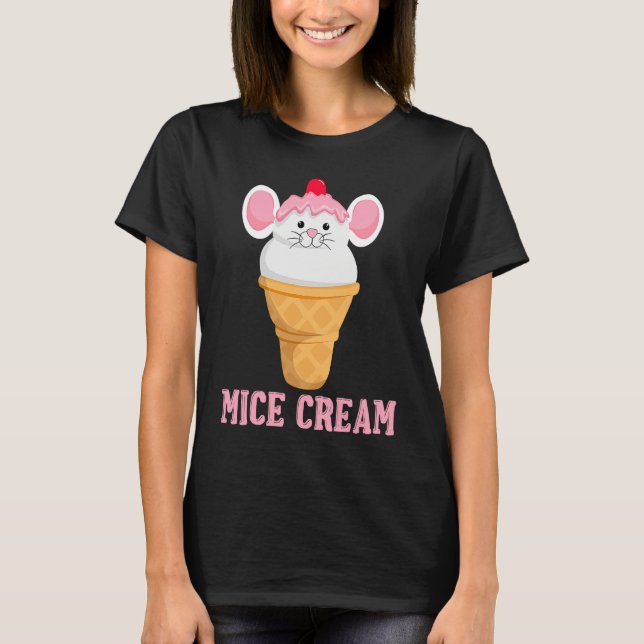 T-shirt Ice Food Sundae Mouse  Mice Cream Foodie (Devant)