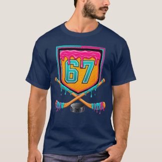 T-shirt Ice Hockey Drip Number 67 Ice Hockey Player funny