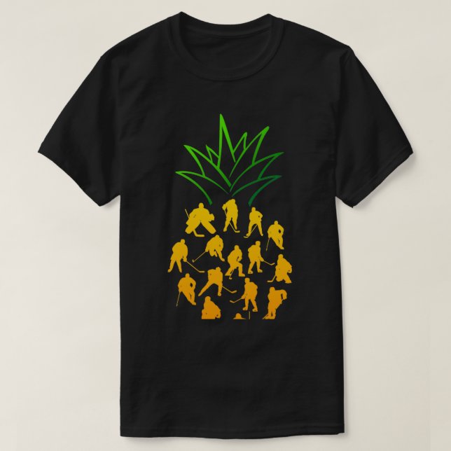 T-SHIRT ICE HOCKEY PINEAPPLE (Design devant)