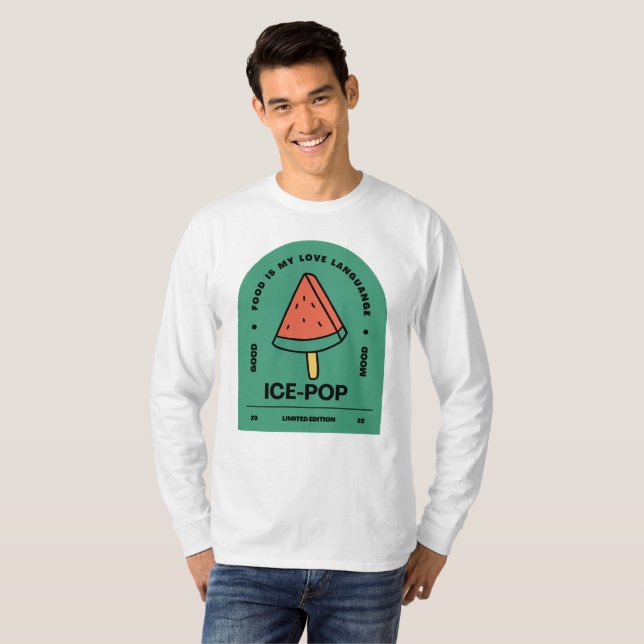 T-shirt Ice Pop Food est ma langue d'amour (Devant entier)