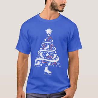 T-shirt Ice Skating Christmasree Holiday Skater Winter Spo