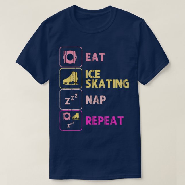 T-shirt Ice Skating Eat Sleep Figure Skater Ice Skater (Design devant)