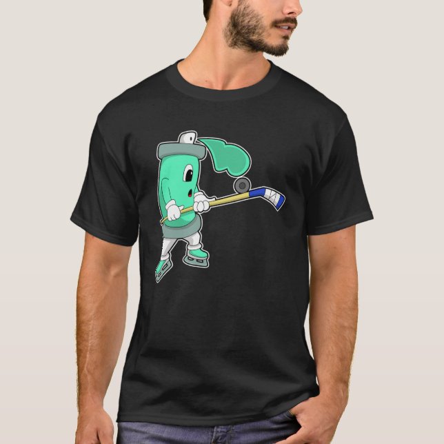 T-shirt Ice spray Ice hockey Ice hockey stick Sports (Devant)