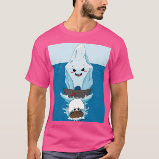 T-shirt Iceberg géant à la recherche d'un minuscule navire