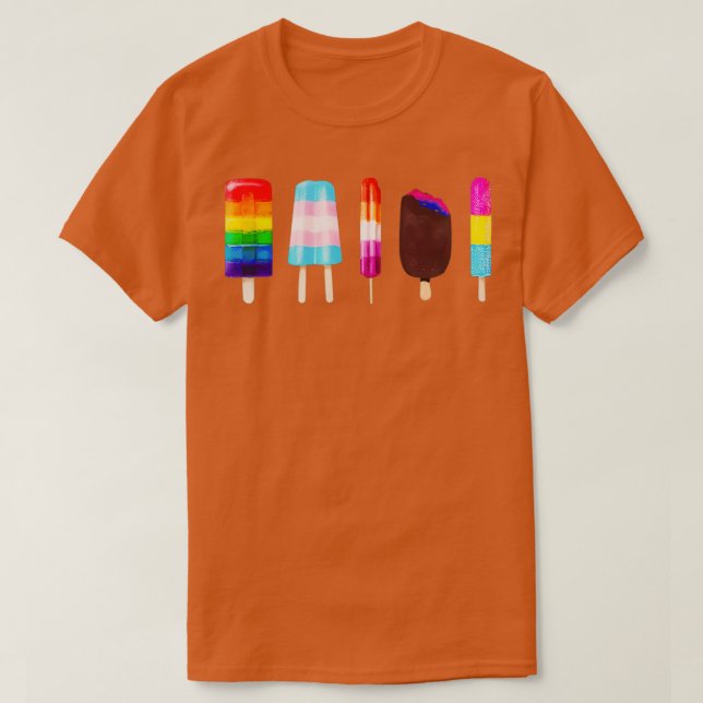 T-shirt IceCream LGBT Gay pride Bisexual Lesbian Rainbow (Design devant)