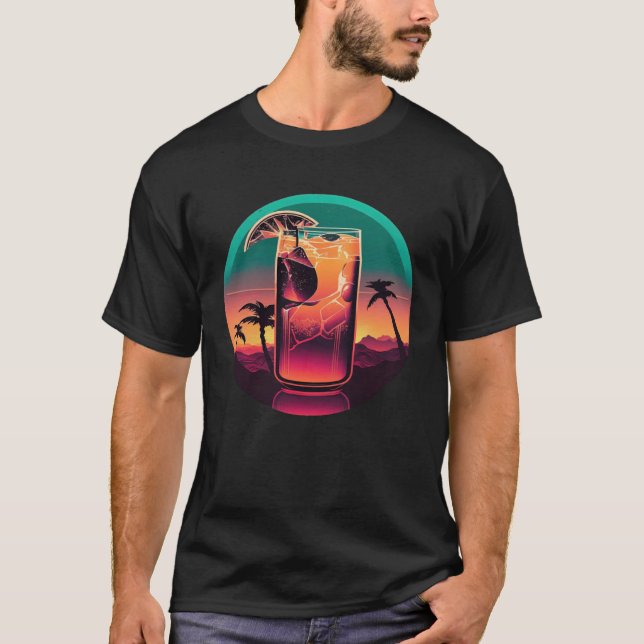 T-shirt Iced Tea Synthwave 80s Retrowave Aesthetic  2 (Devant)