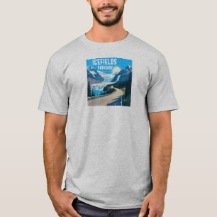 T-shirt Icefields Parkway Alberta Paysage du Canada