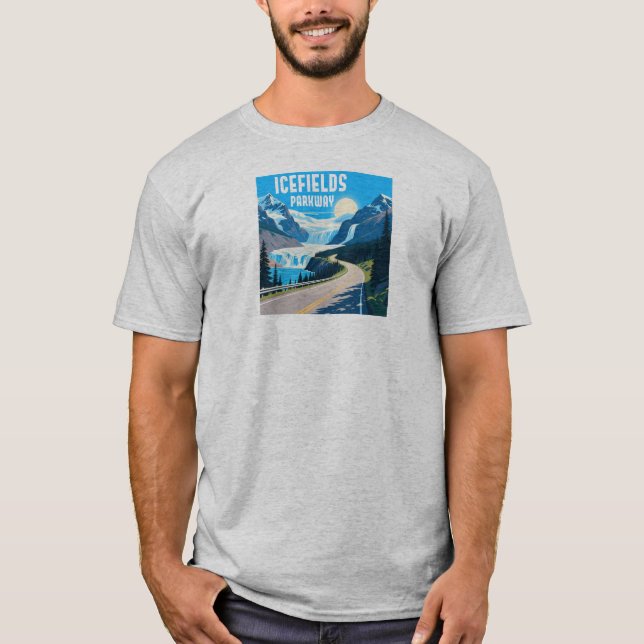 T-shirt Icefields Parkway Alberta Paysage du Canada (Devant)
