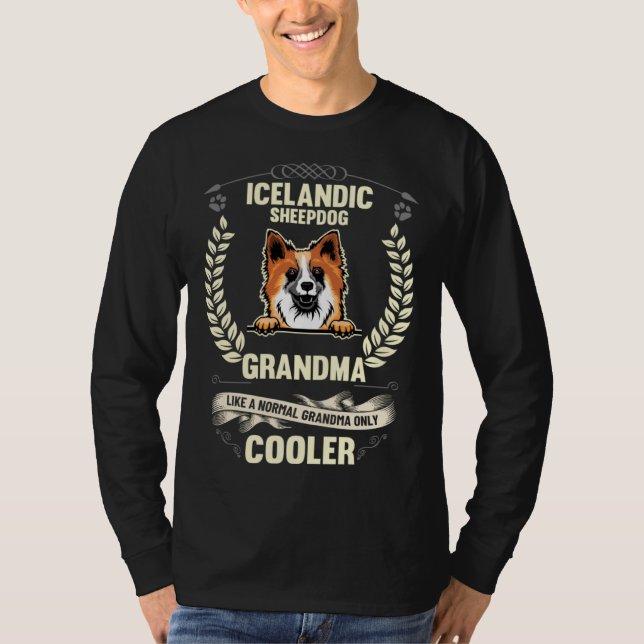 T-shirt Icelandic Sheepdog Grandma Like A Normal Grandma O (Devant)