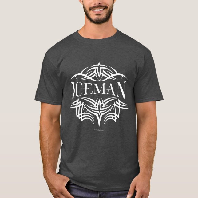 T-shirt Iceman tribal d'hockey (personnalisable) (Devant)