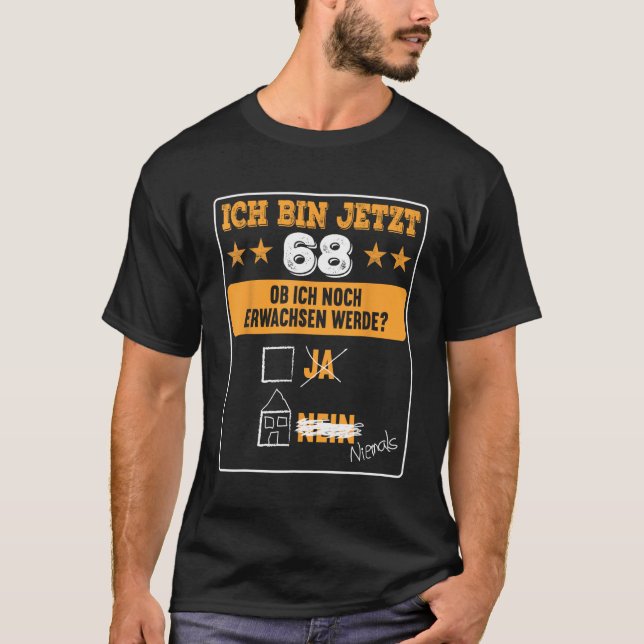 T-shirt Ich bin 68 Jahre alt Adulte 68e Anniversaire (Devant)