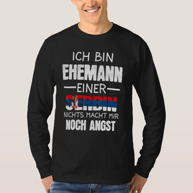 T-shirt Ich Bin Ehemann Einer Serbin Serbie Serbe (Devant)