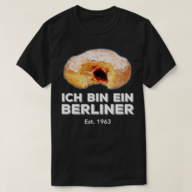 T-shirt Ich Bin Ein Berliner Discours Jelly Donut Wall Col (Design devant)