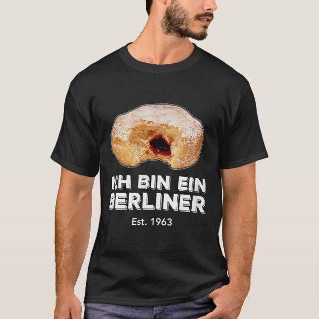 T-shirt Ich Bin Ein Berliner Discours Jelly Donut Wall Col (Devant)