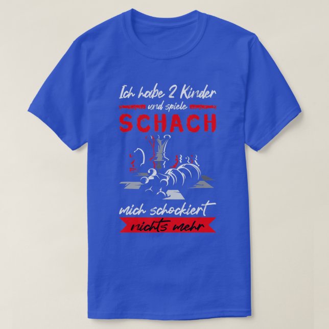 T-shirt Ich Habe 2 Kinder unSpiele Chess Club Chess Play (Design devant)