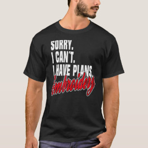 T-shirt Ich Habe Plane Brodery Sayying Déclaration Outfi