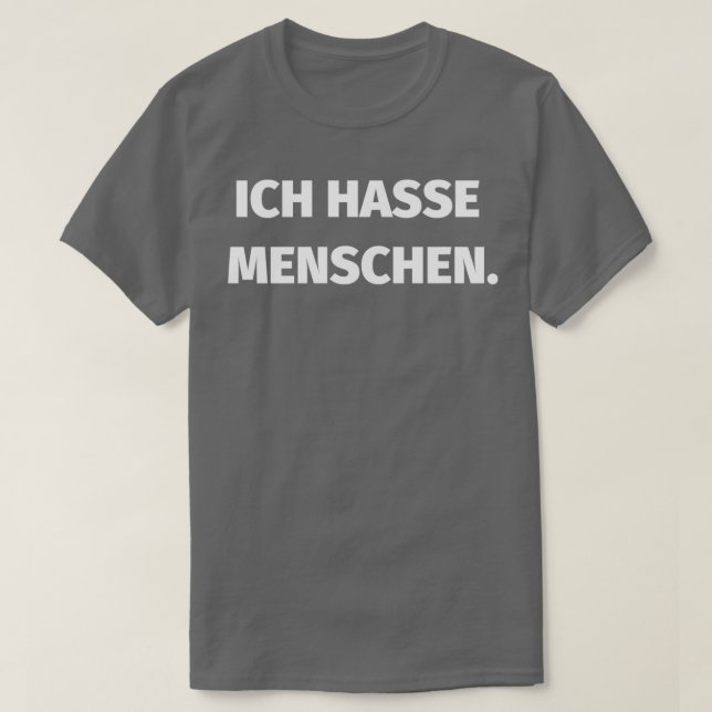 T-shirt Ich hasse menschen (Design devant)