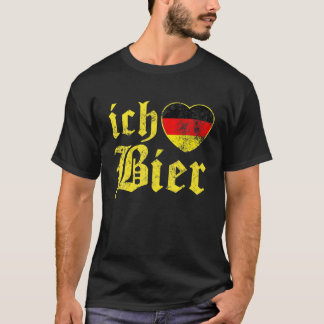 T-shirt Ich Liebe Bier Funny Allemagne Bière Allemande Dra