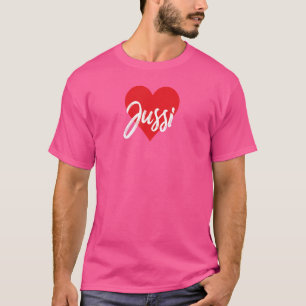 T-shirt Ich Liebe Jussi Vorname Liebe Herz