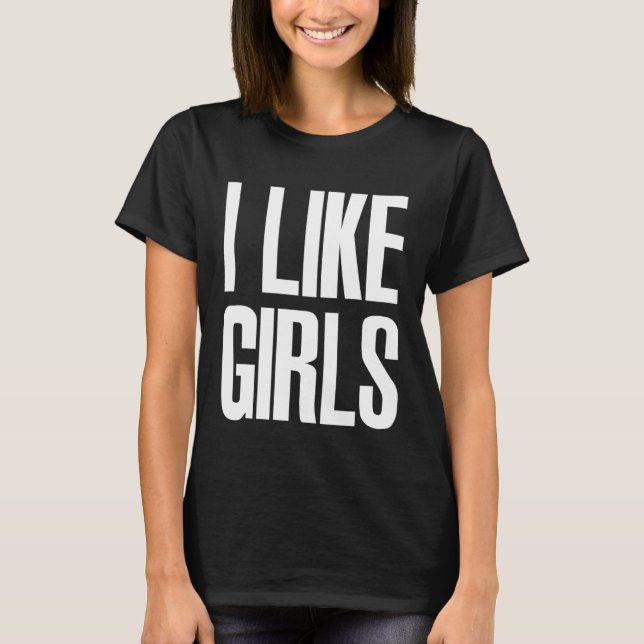 T-shirt Ich Mag Girl LGBT Gay pride Lesbian Bisexual MP (Devant)
