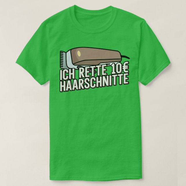T-shirt Ich rette 10 Haarschnitte Herren Friseur Barber Ba (Design devant)