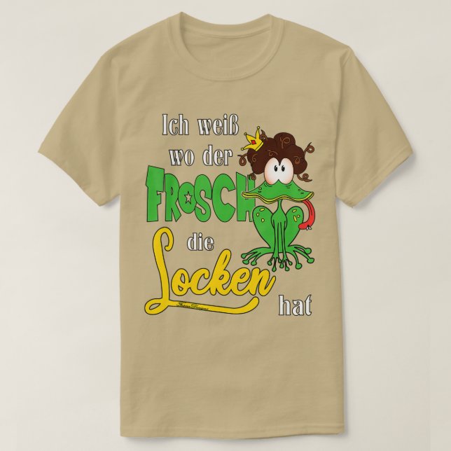 T-shirt Ich weibwo der Frosch die Locken casquette drôle a (Design devant)