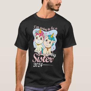T-shirt Ich Werde Große Schwester 2024 Unicorn Baby Announ