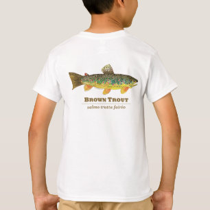 T-shirt Ichthyologie latine de la truite Brown