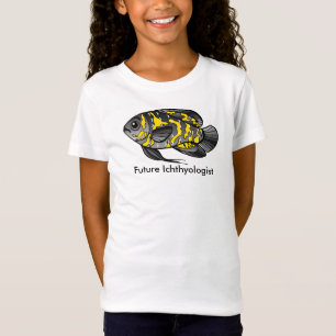 T-Shirt Ichthyologiste futur avec poisson noir et jaune
