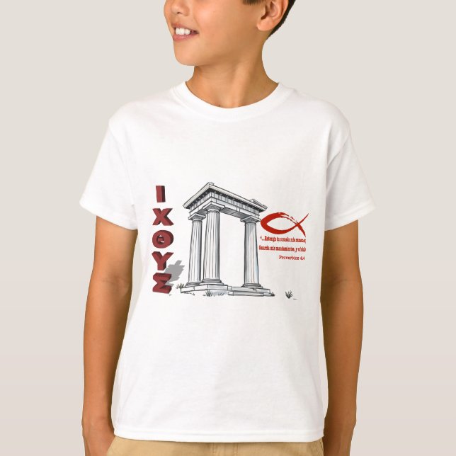 T-shirt Ichtus avec citation biblique (Devant)
