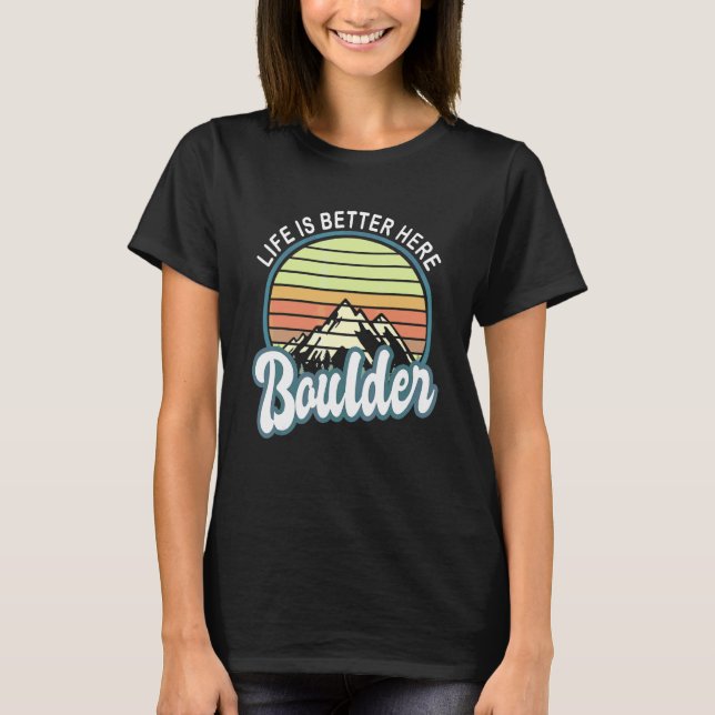 T-shirt Ici Boulder Colorado (Devant)