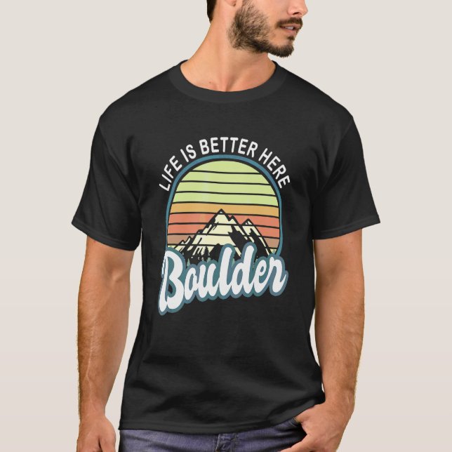 T-shirt Ici Boulder Colorado (Devant)