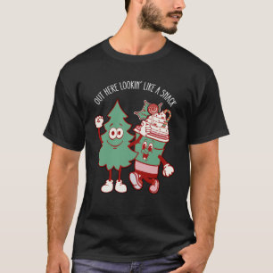 T-shirt Ici dehors ayant l'air d'un goûter gâteau en arbre