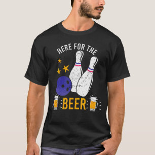 T-shirt Ici Pour Boire Des Boissons De Hobby À Bière Bowli