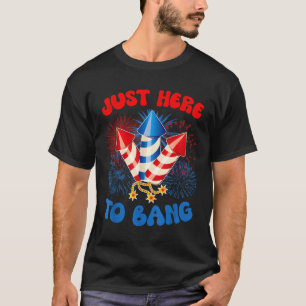 T-shirt Ici pour claquer le drapeau américain drôle du 4 j