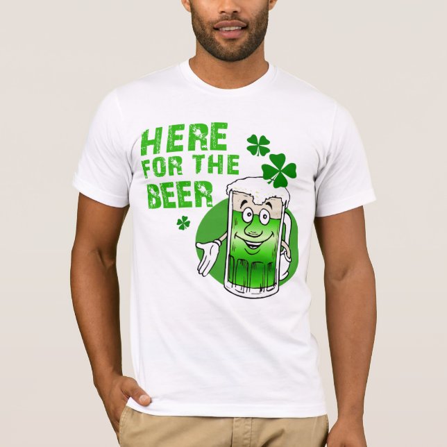 T-shirt Ici pour la bière (Devant)