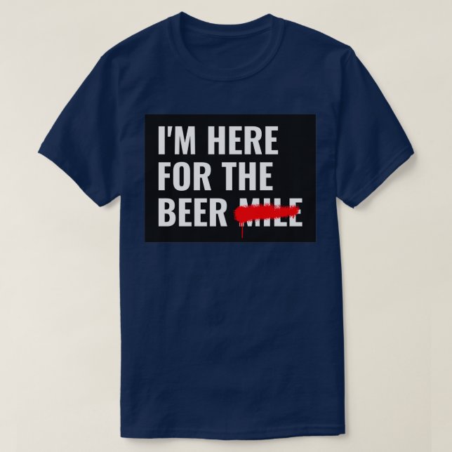 T-shirt Ici pour la bière (Design devant)