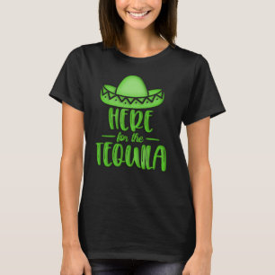 T-shirt Ici pour la Fiesta Vert Néon Tequila Lime