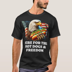 T-shirt Ici pour la liberté des Hot Dogs