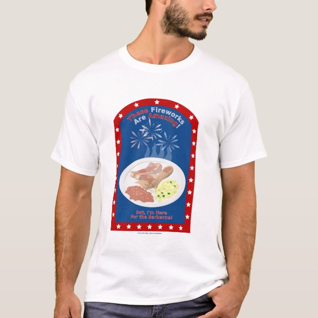 T-shirt Ici pour le Barbecue II (Devant)