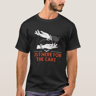 T-shirt Ici pour le gâteau Fête de mariage  Réception de m