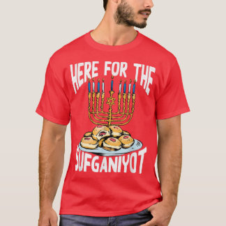 T-shirt Ici Pour Le Sufganiyot Juif Chanukah Dreidel Ha