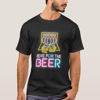 T-shirt Ici Pour L'Équipe De Bière Bowling