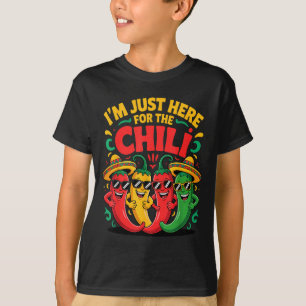 T-shirt Ici pour l'équipe de cuisine drôle de concours de