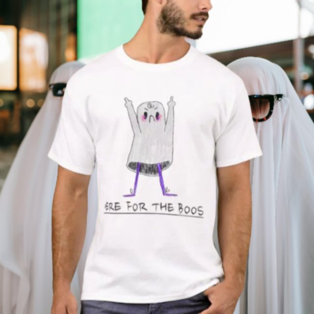T-shirt Ici Pour Les Boos (Créateur téléchargé)