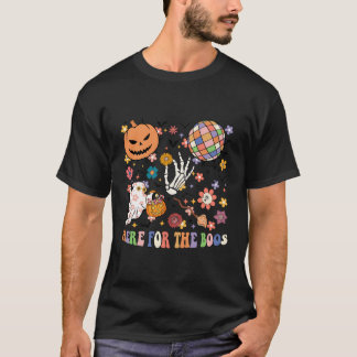 T-shirt Ici Pour Les Boos Éffrayant Halloween Skeleton P M