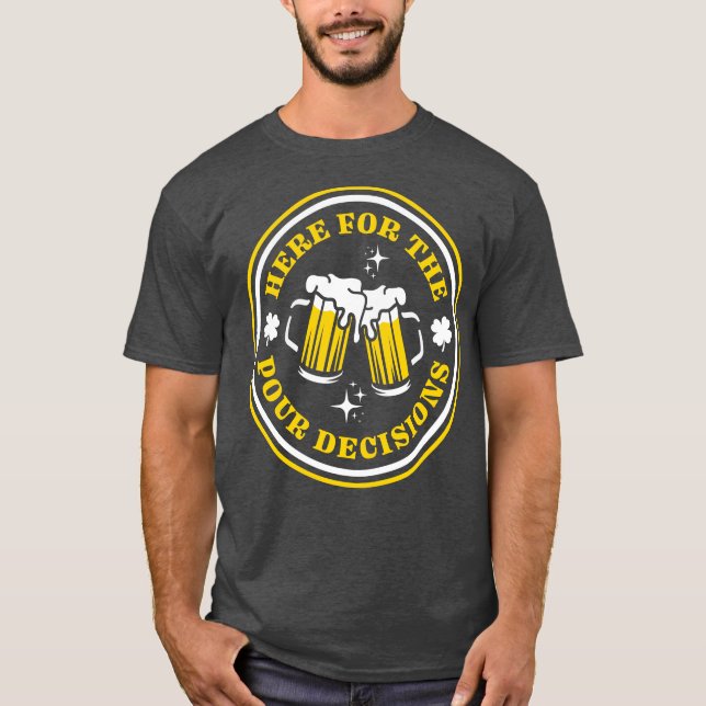 T-shirt Ici pour les décisions de versement Drôle de St-Pa (Devant)