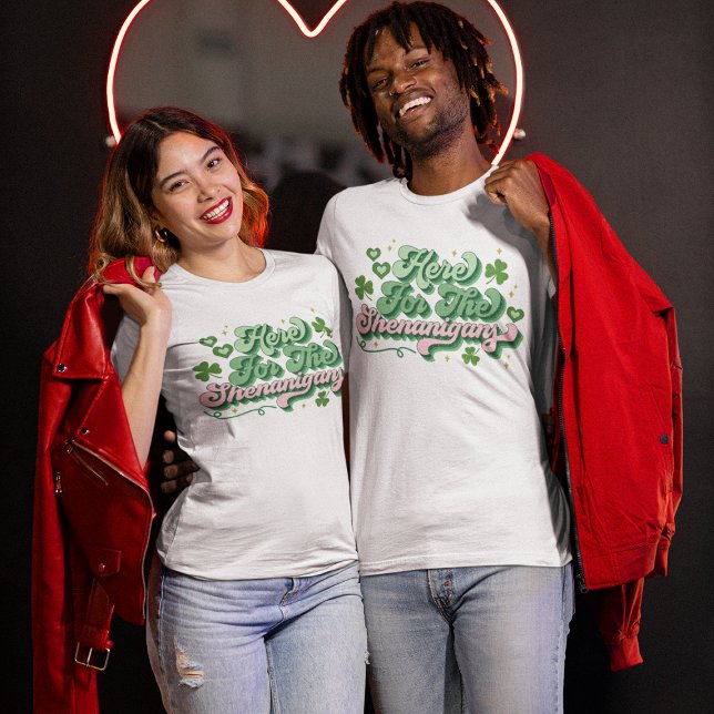 T-shirt Ici Pour Les Shenanigans Saint Patrick's Day (Créateur téléchargé)