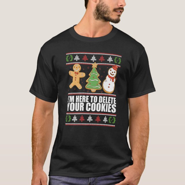 T-shirt ICI POUR SUPPRIMER VOS COOKIES Ugly Web Developers (Devant)
