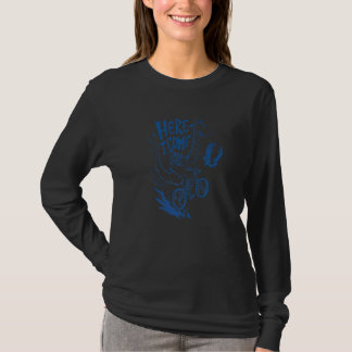 T-shirt Ici vient le vélo dinosaure